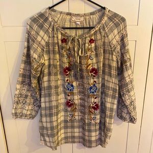 Johnny Was Peasant Blouse NWT
